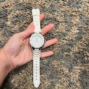 Michele Tahitian Jelly Bean Analog Display Analog Quartz White Watch